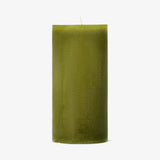 Candle Pillar Rustic Dia 57X120Mm Olive Green
