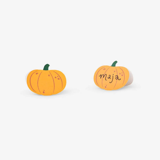Name Cards As Pumpkin 6Pcs
