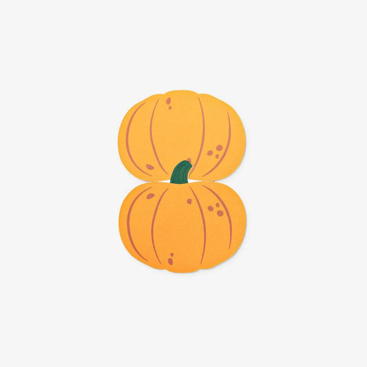 Name Cards As Pumpkin 6Pcs