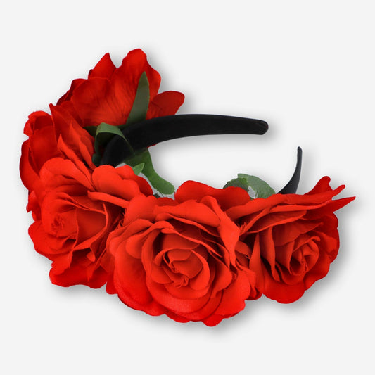 Hairband Flower Red Adult