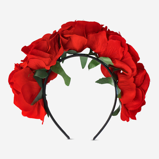 Hairband Flower Red Adult