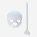 Hair Clamp Skeleton Head with Bone Clasp