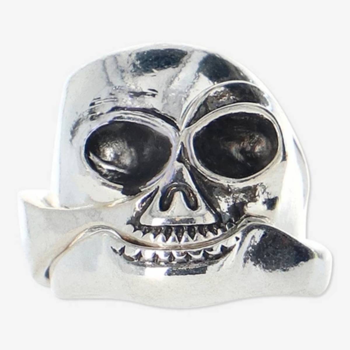 Fingerring Silver Skull 3In1 Skull Hwm/L