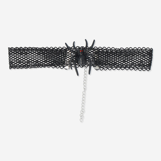 Choker Black Lace with Spider H/W