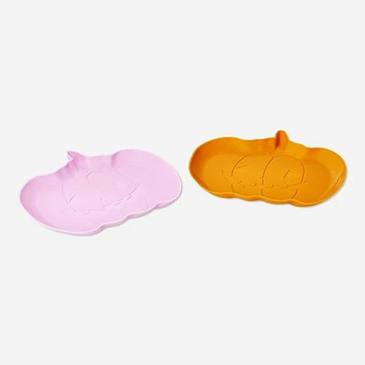 Serving Plate Reusable Pumpkin Shape 2Pc