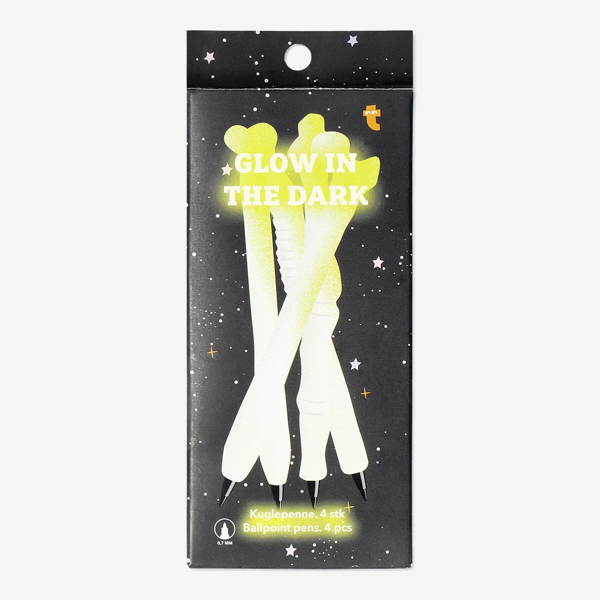 Pens Bones Glow In The Dark 4 Pcs