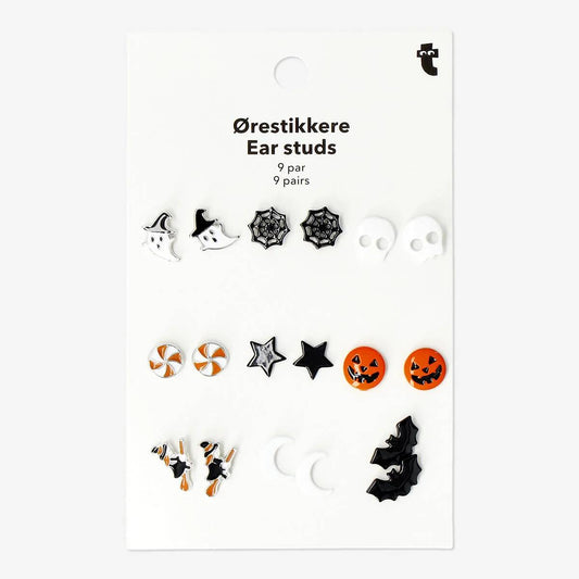 Earrings For Kids Halloween 9Pc Set