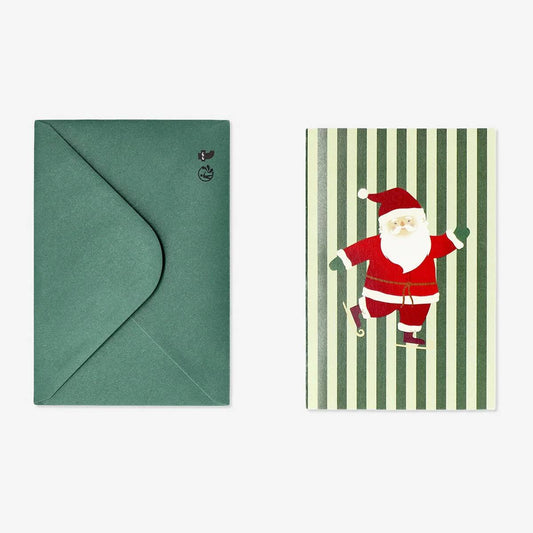 Card W Envelope Xmas Santa