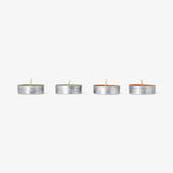 Tealight 18 Pcs Pack Green, Yellow & Orange Color