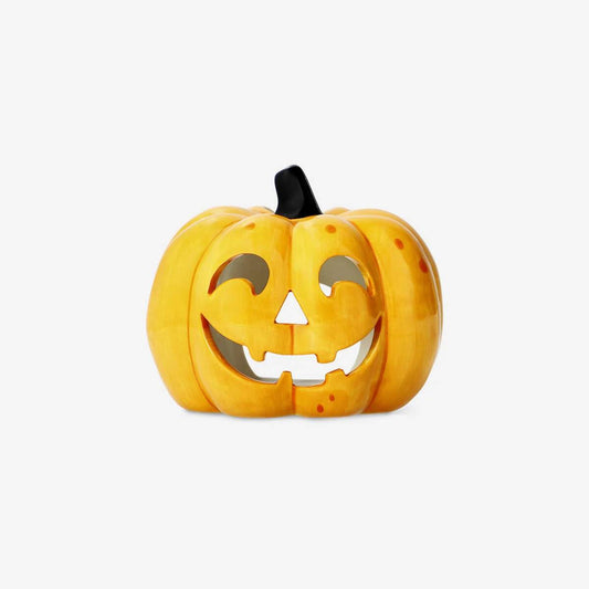 Lantern For Led Ceramic Pumpkin