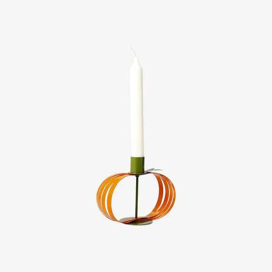 Candleholder Iron H: 12Cm As Pumpkin