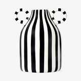 Vase W Handles & Black Stripes