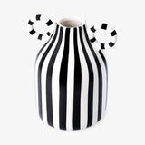 Vase W Handles & Black Stripes