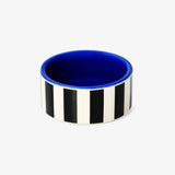 Tealight Holder Ceramic Black Stripes