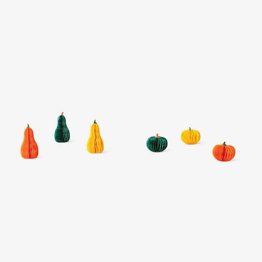 Table Paper Fold Out Pumpkins 6 Pcs