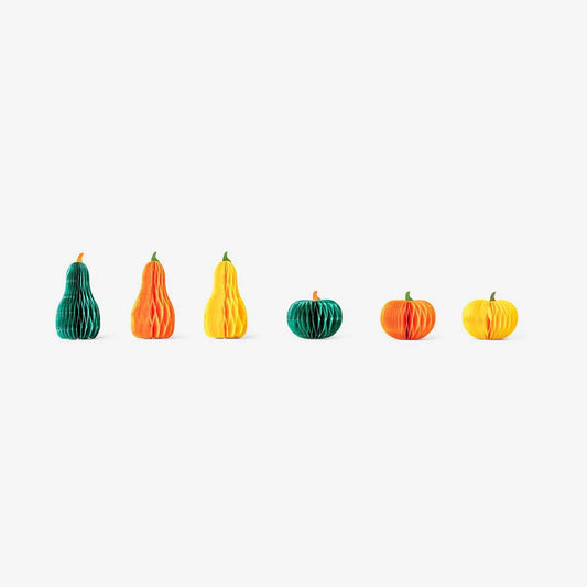 Table Paper Fold Out Pumpkins 6 Pcs