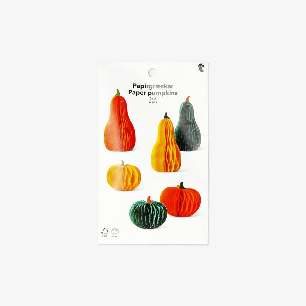 Table Paper Fold Out Pumpkins 6 Pcs