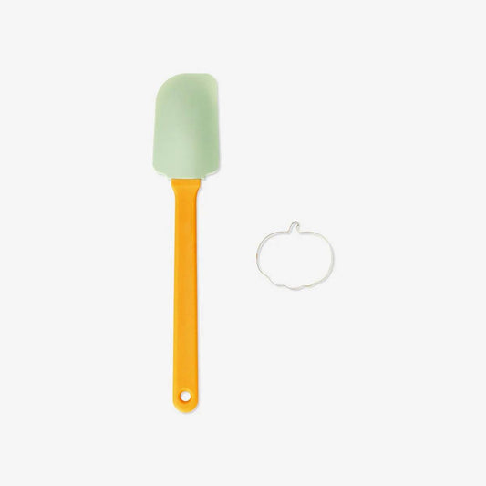 Spatula Silicone Pumpkin Design And Cookie Cutter Set