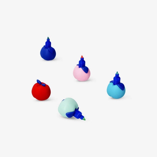 Stackable Highlighters Apples 4 Pcs