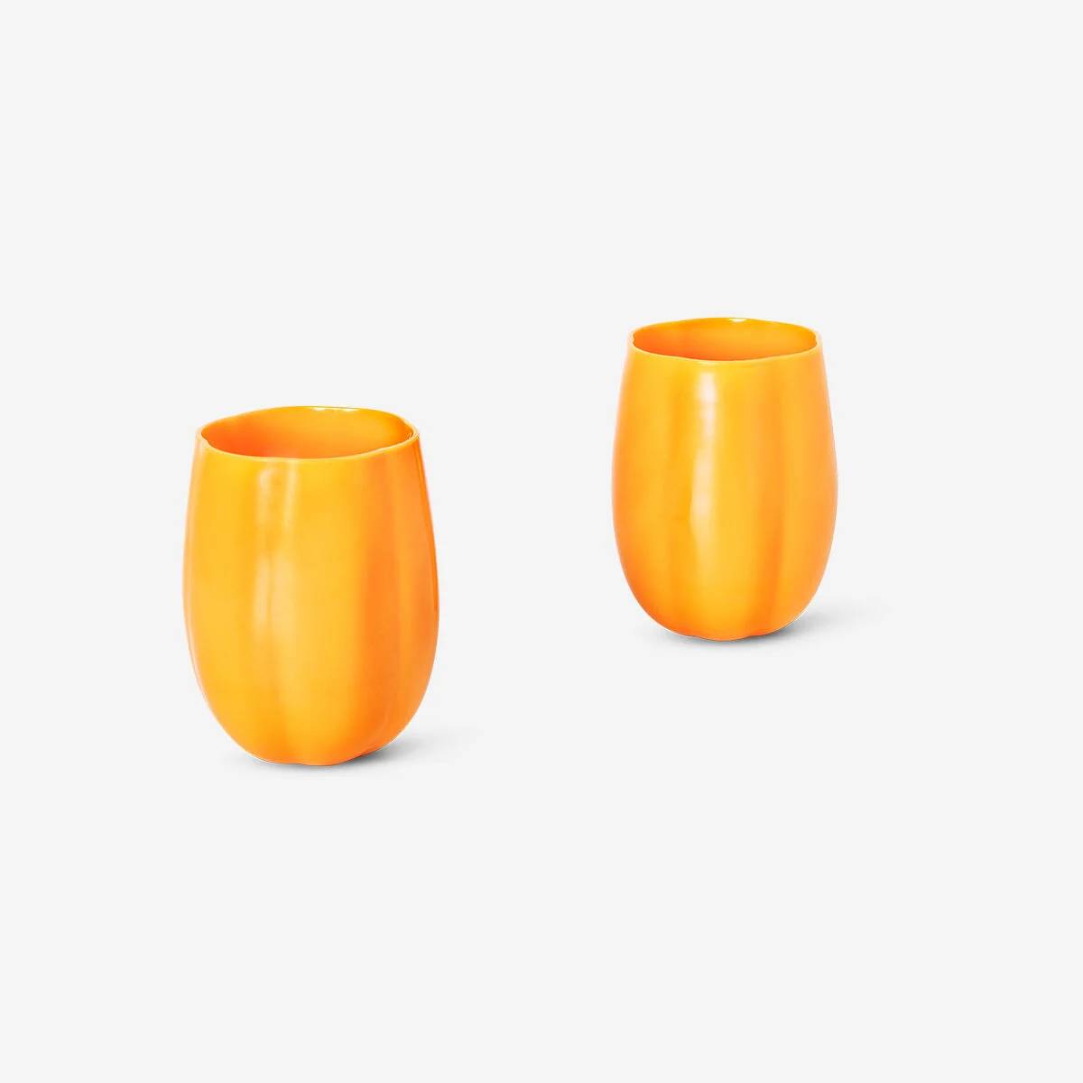 Cups Plastic Pumpkin Shaped 2Pcs