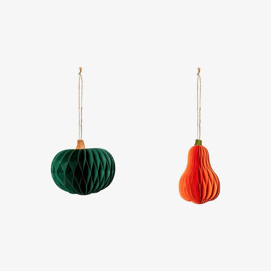 Hanging Deco Small Pumpkins 2Pcs
