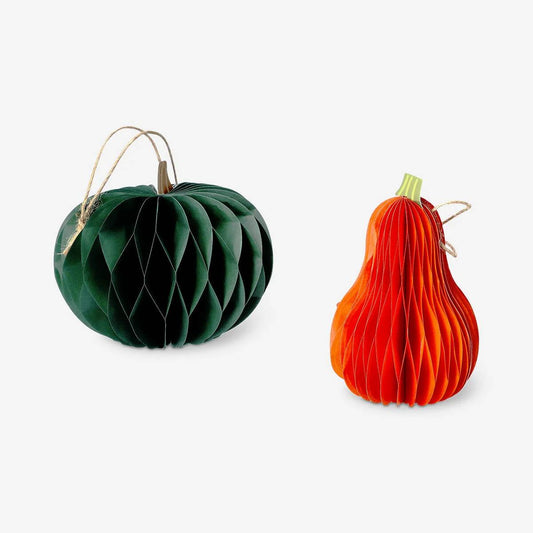 Hanging Deco Small Pumpkins 2Pcs