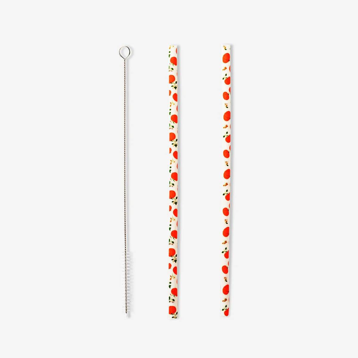 Straws Halloween Pumpkin Print 8Pcs