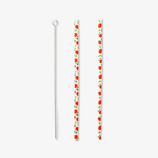 Straws Halloween Pumpkin Print 8Pcs