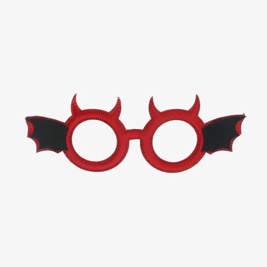 Party Glasses Red Devil Bat Adult