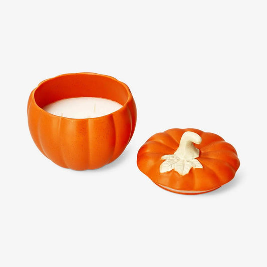 Candle Scented Ceramic As Pumkin W. Lid Chestnut Cardamom