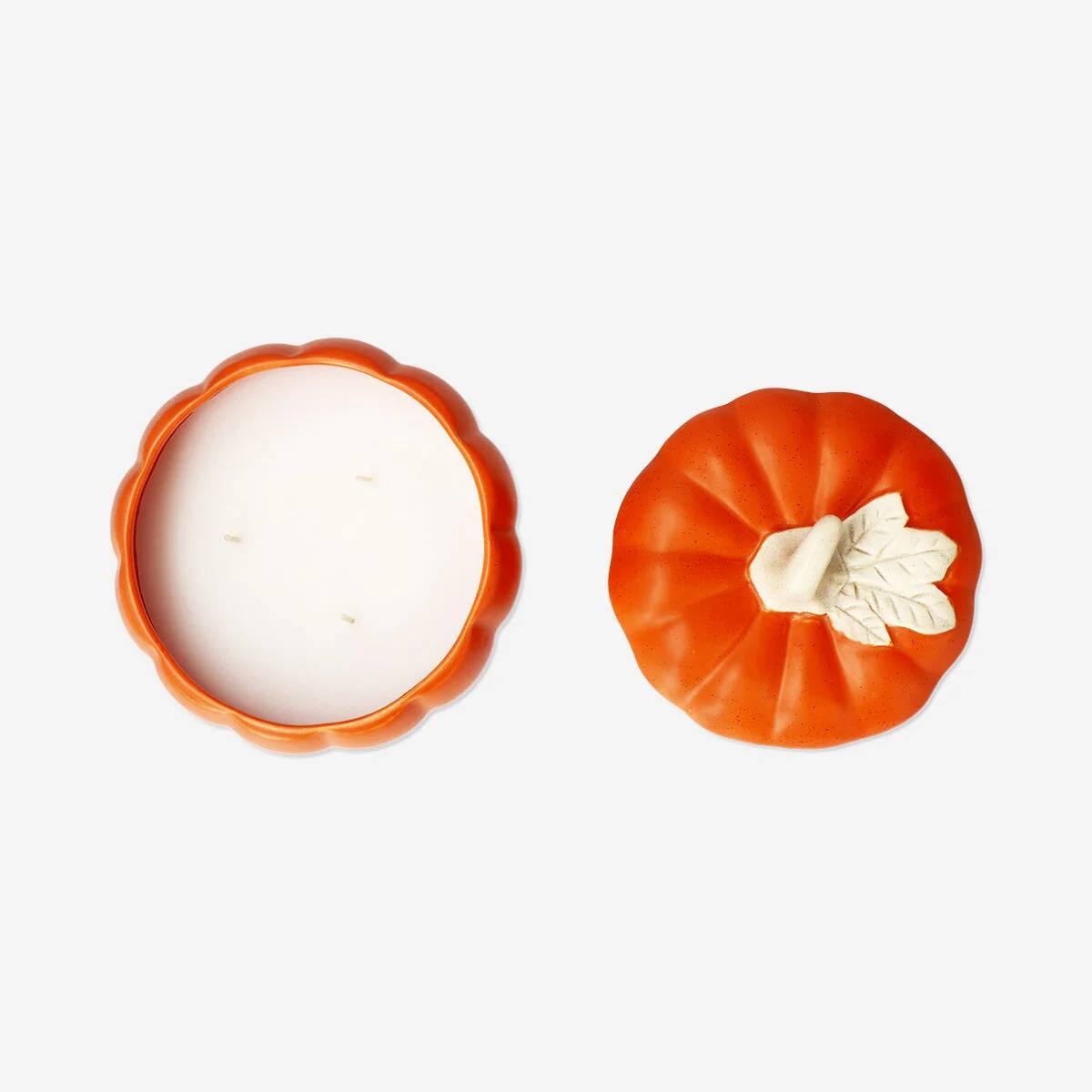 Candle Scented Ceramic As Pumkin W. Lid Chestnut Cardamom