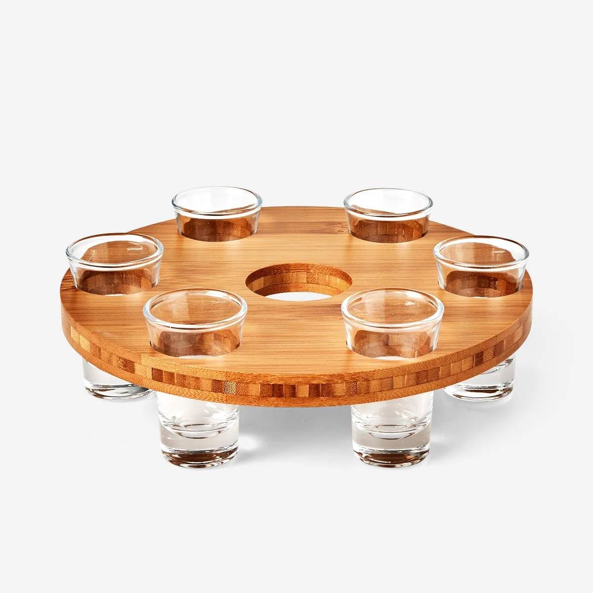 Tray For Bottle W 6 Shot Glasses