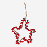 Wreath Star For Door Red