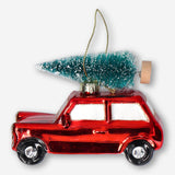 Bauble Glass With Car with X'Mas Tree (In)