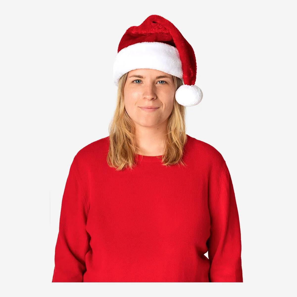 Hat Santa Velour Red