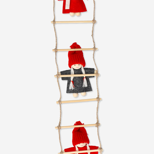 Ladder with 4 Elfs Hanging