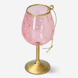 Bauble Wineglass Pink Glass (In)