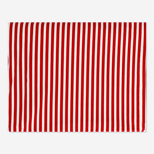 Table Cloth 140X220 Cm Red White Stripes