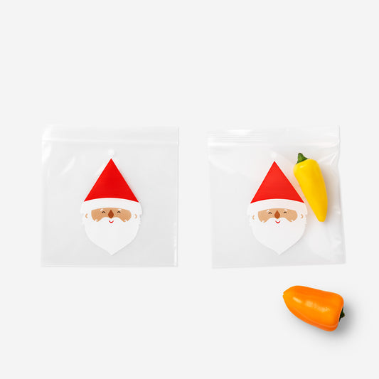 Zipper Lunch Bag 14X14.5Cm 20Pc/Pk Santa