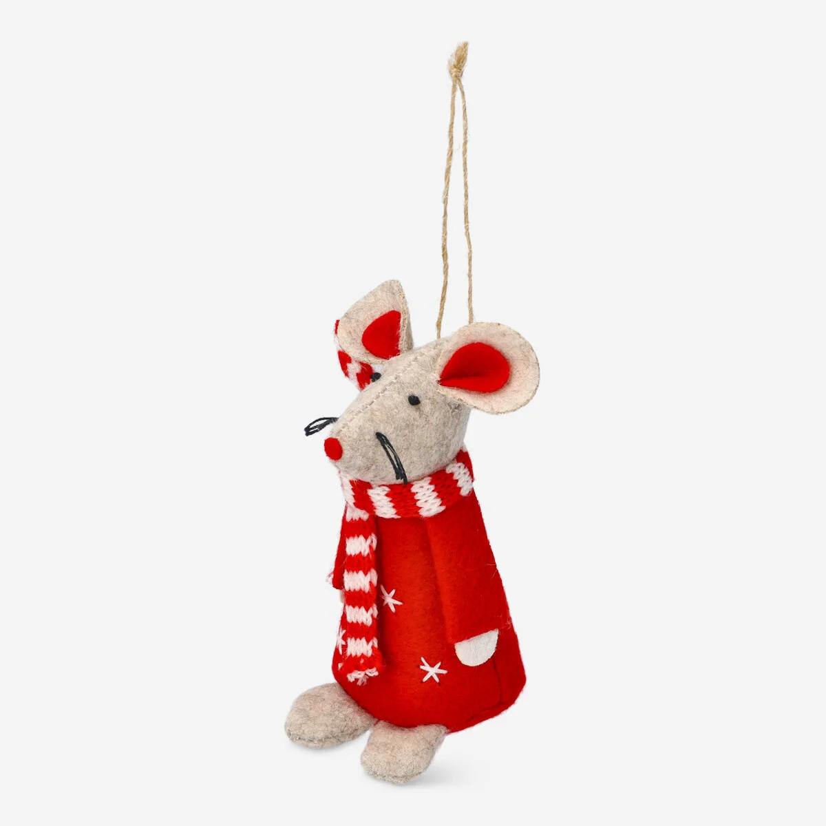 Mouse with Scarf 12 Cm Red – Flying Tiger Copenhagen