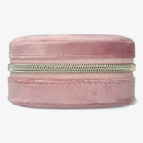 Jewelry Box Pink Velvet Round W Pouch