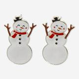 Earrings with Stud Dangling Snowman