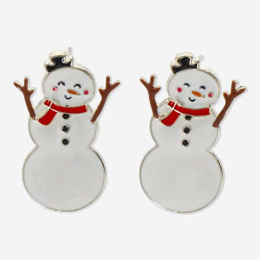 Earrings with Stud Dangling Snowman