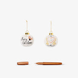 Paint Your Own Ceramic Baubles Set Of 4