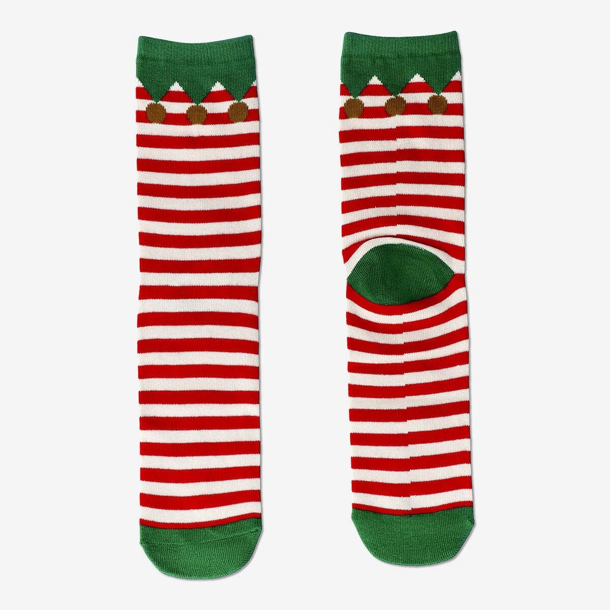 Socks Stripes Elf Red/White Size 39/41