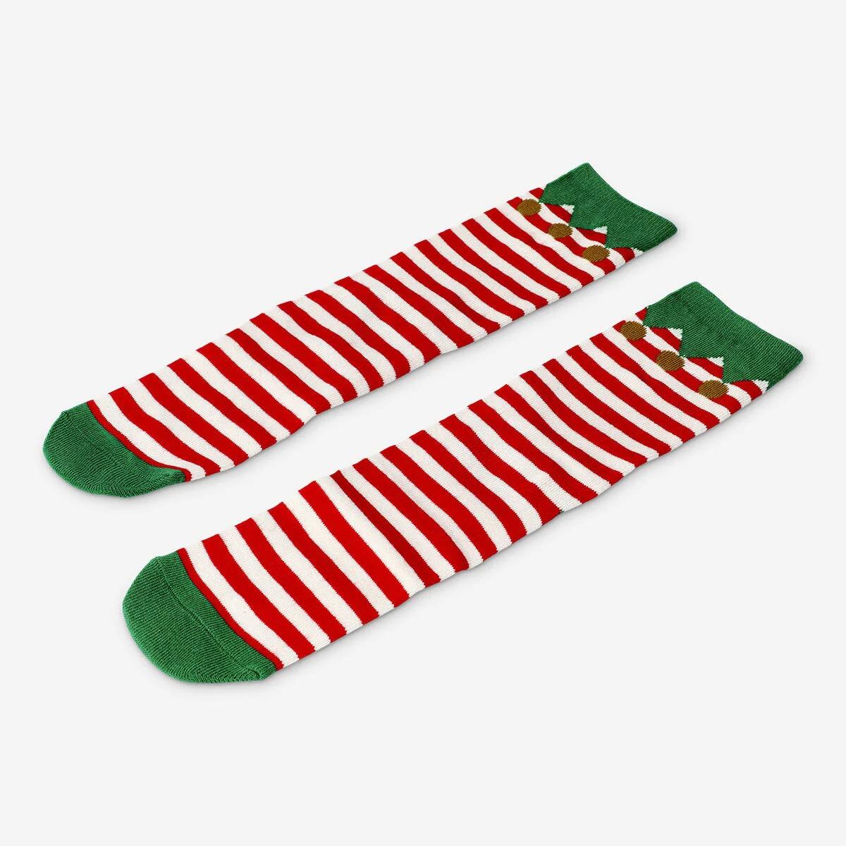 Socks Stripes Elf Red/White Size 39/41