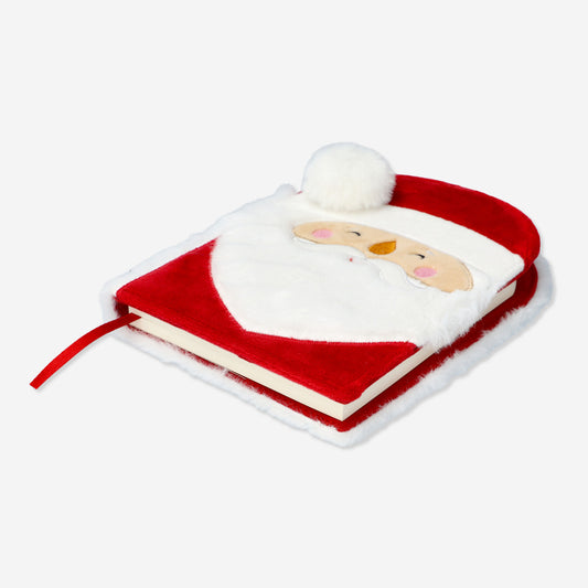 Notebook Plush Santa with Pompom