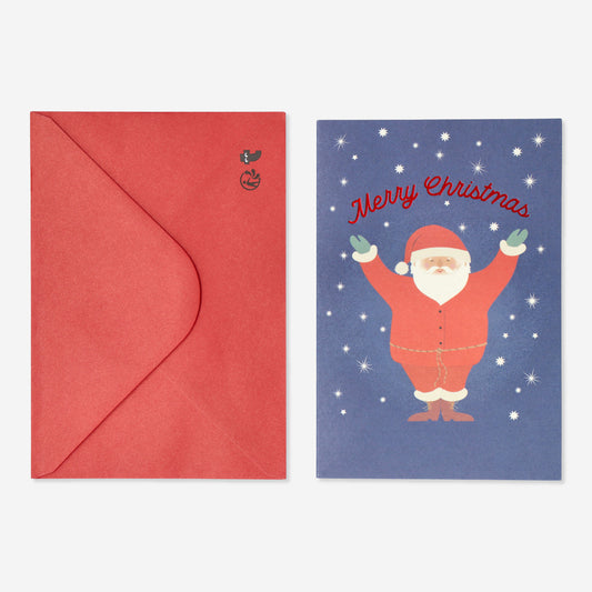 Card Pack Santa 5 Pcs (In)