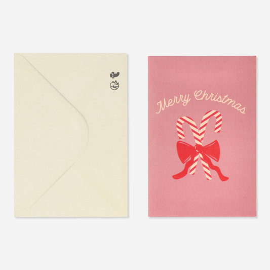 Card with Envelope Xmas Candy Canes (In)