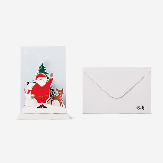 Card W Envelope Xmas 3D Scene (In)